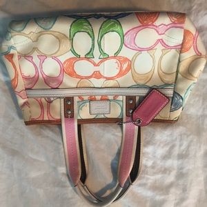 Multicolor coach purse!